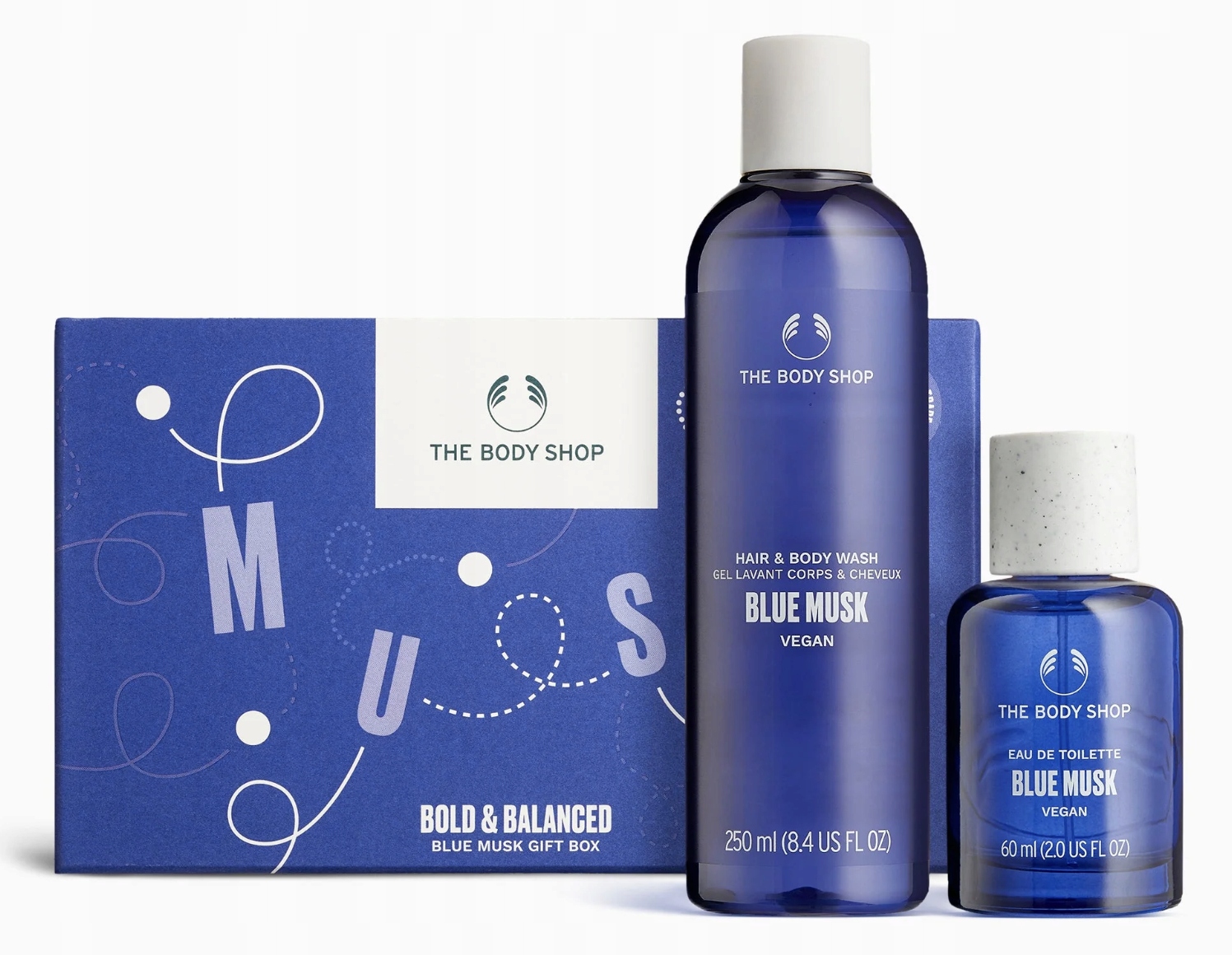 Zestaw kosmetyków Blue Musk Gift Box edt i żel