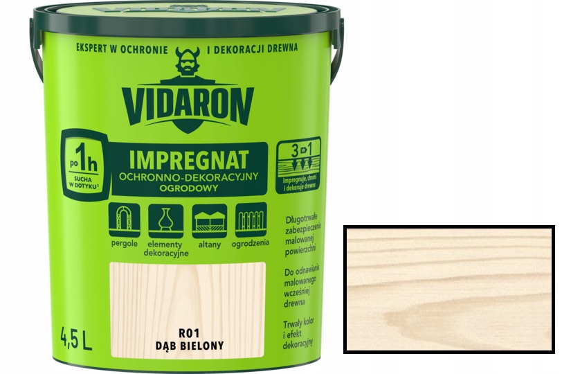 

Vidaron Impregnat Ogrodowy 4,5L R01 Dąb Bielony