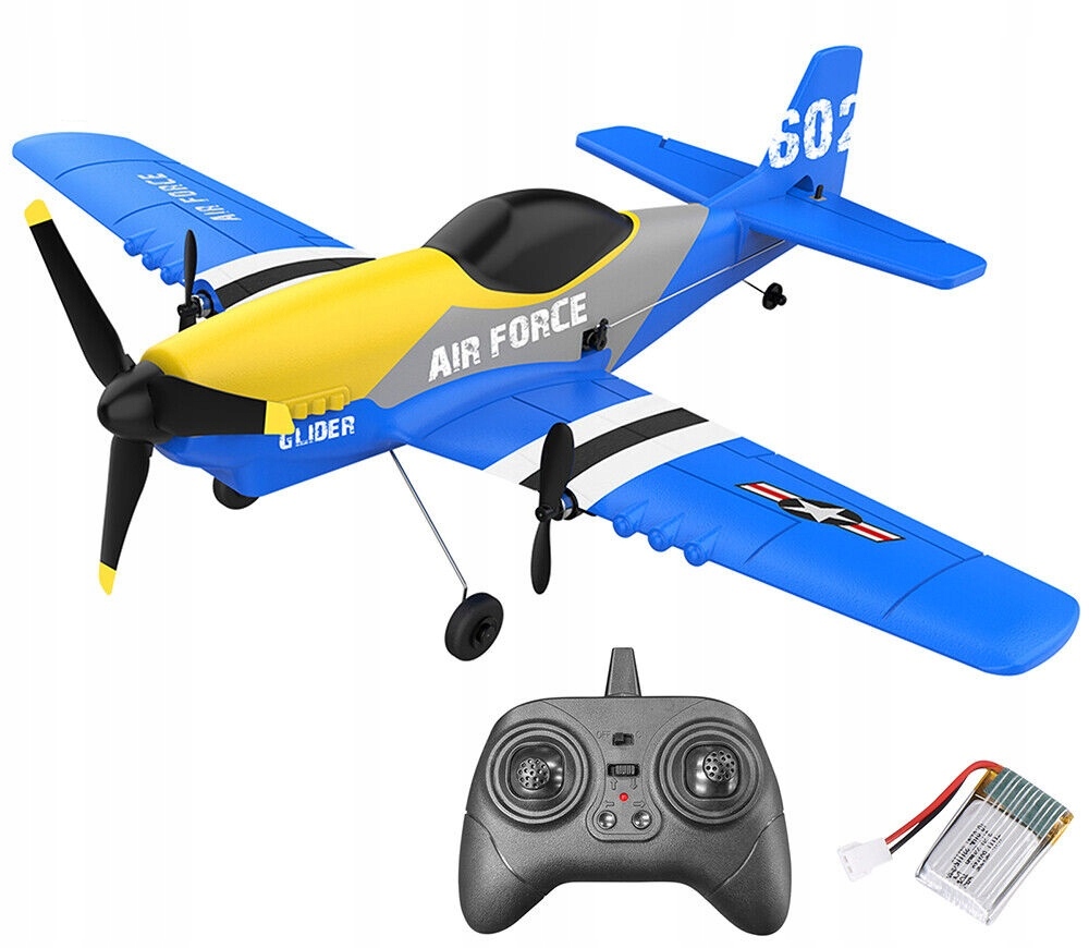 Rc Letadlo Ve Stylu P51 Mustang Na Dálkové Ovládání Rtf 2.4G 3CH 37x32cm