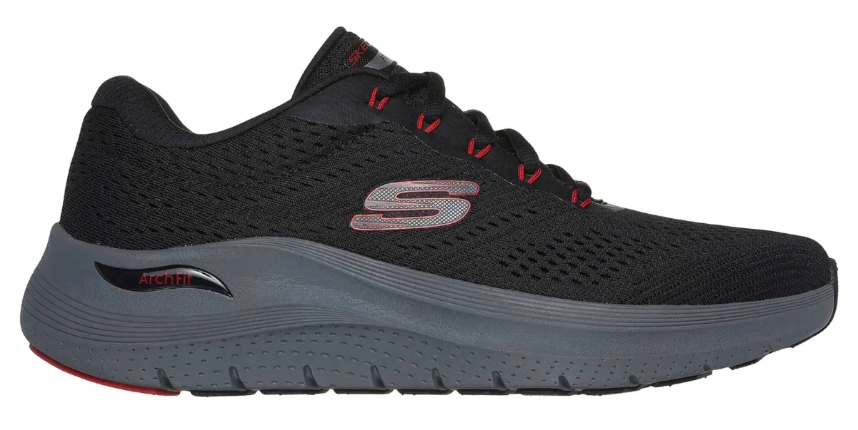 Černé Pánské Sportovní Boty Pohodlné Měkké Běhání Lehké Skechers 42,5