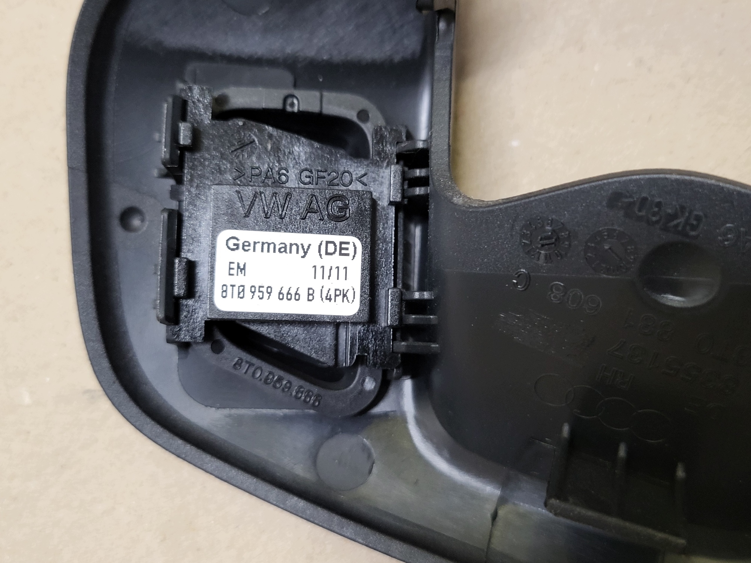blende abdeckung sitz PANEL abdeckung schalter AUDI A5 8T 8F CABRIOLET 8T0 OE