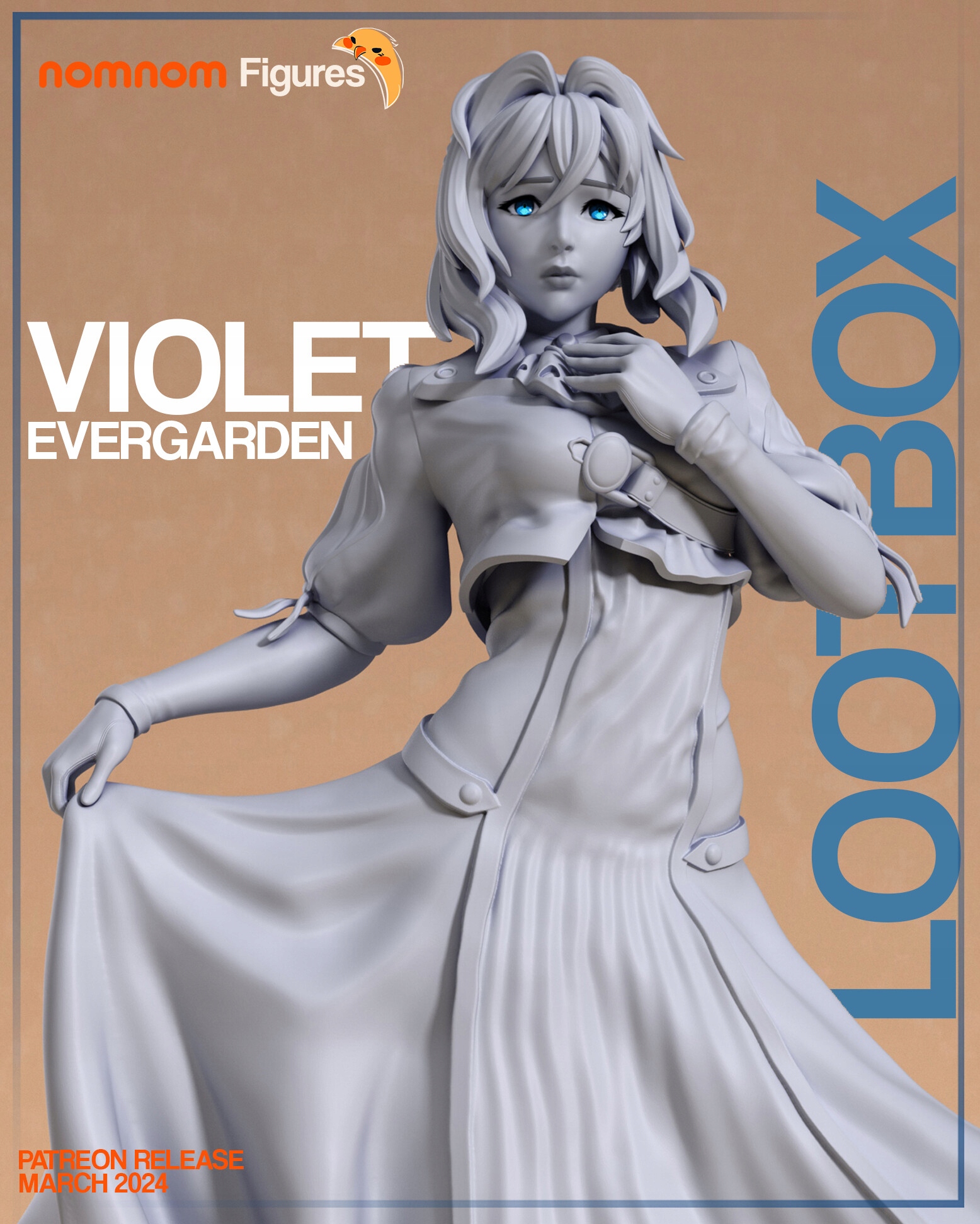 Figurka Violet Evergarden NomNom Figures 3D tisk Figurkově