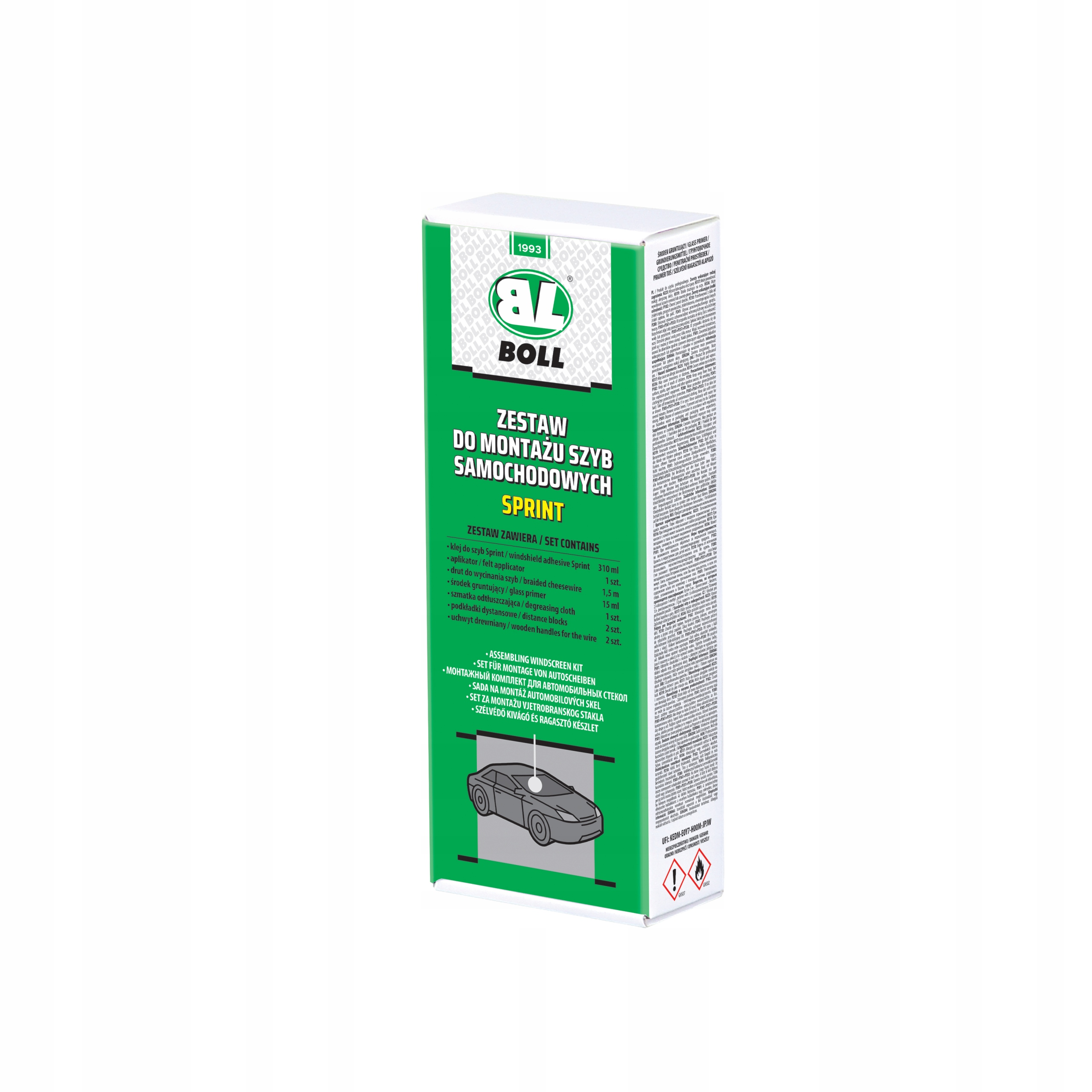 Boll Zestaw do montażu szyb samochodowych Sprint