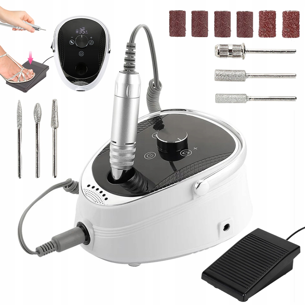 Bruska Manikúra Pedikúra Profesionální Sada Silných Fréz