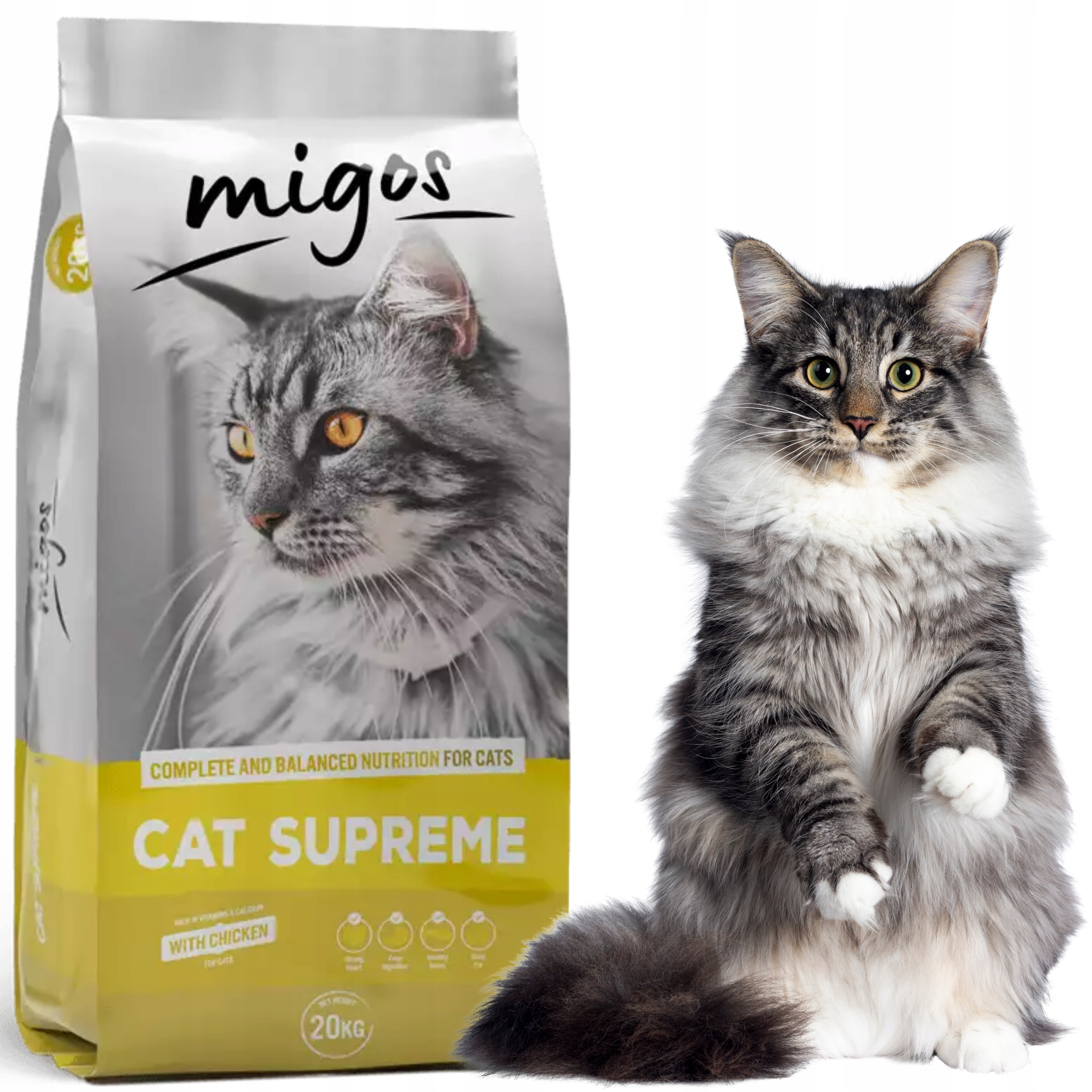 Sucha karma dla kota kotów dorosłych Migos Cat Supreme 20kg