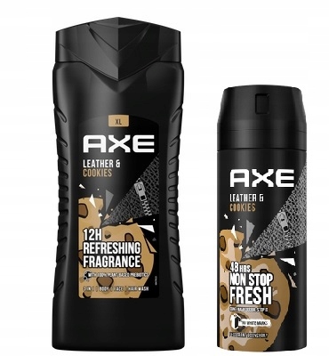 

Axe zestaw Leather & Cookies żel +dezodorant