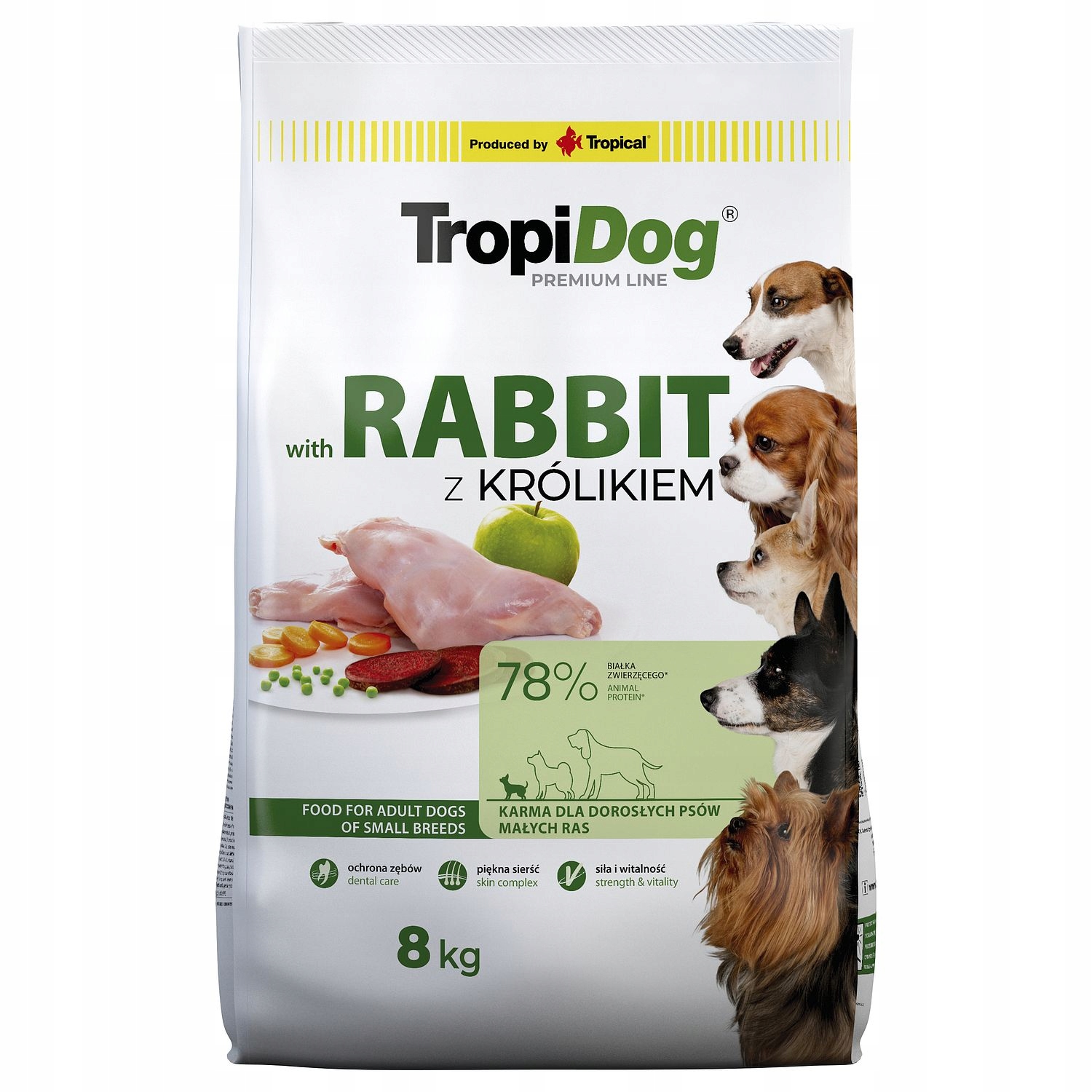 Tropidog Premium Adult Small Rabbit 8kg z królikiem