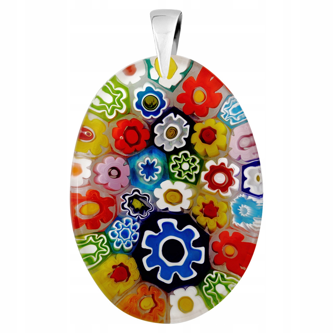 Dámský vícebarevný přívěsek Harf sklo murano