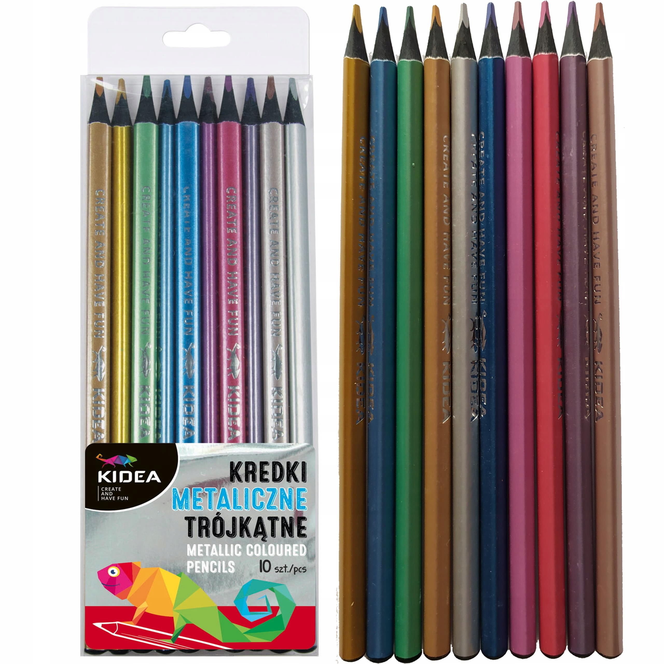 Металлические карандаши треугольные 10 похитителей цвета