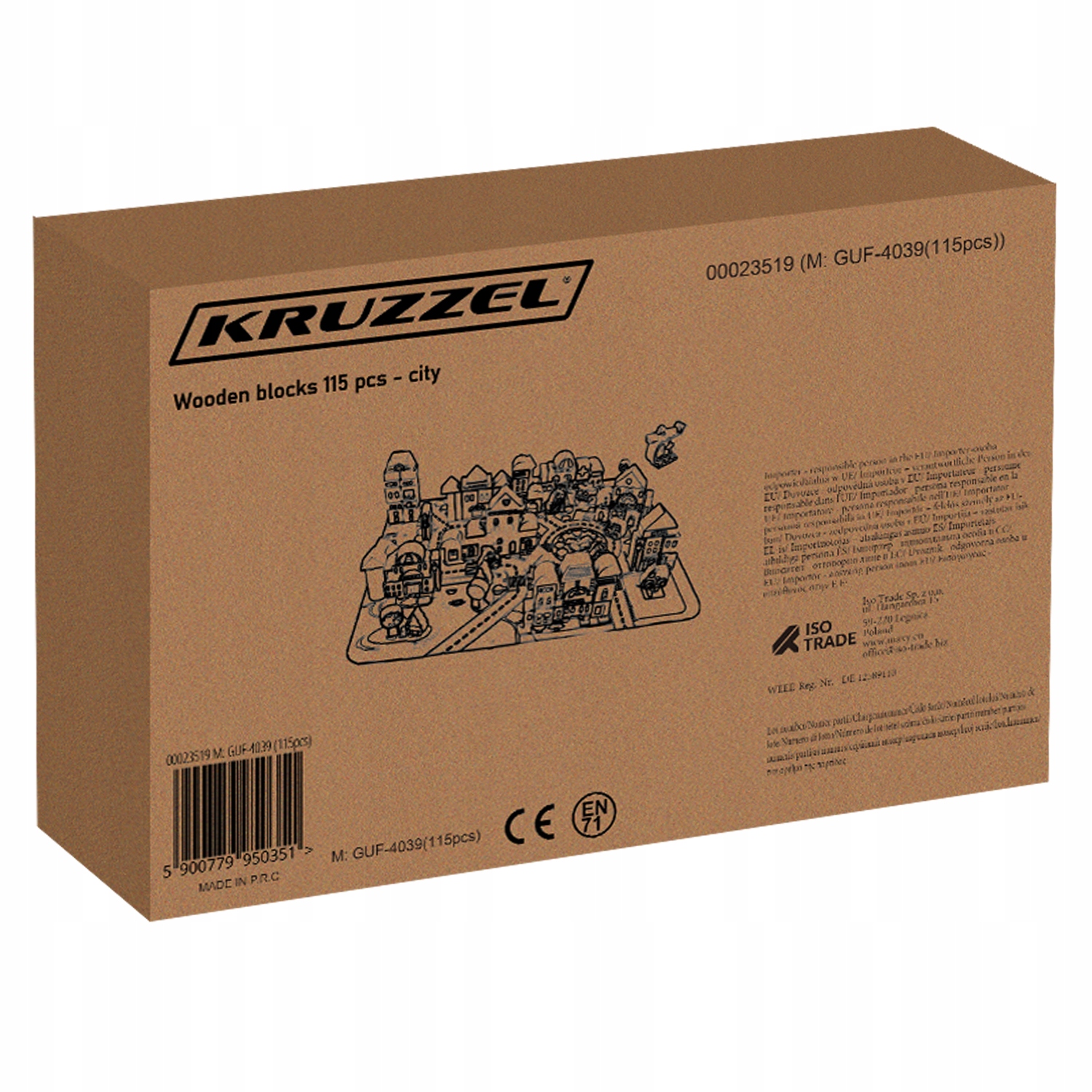 Klocki edukacyjne 115szt. MIASTO z Puzzle Mata na Prezent Urodziny Głębokość produktu 42 cm