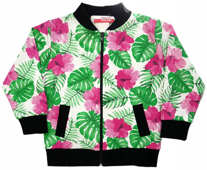 

Bluza Bomberka dla Dziewczynki w Kwiaty 104