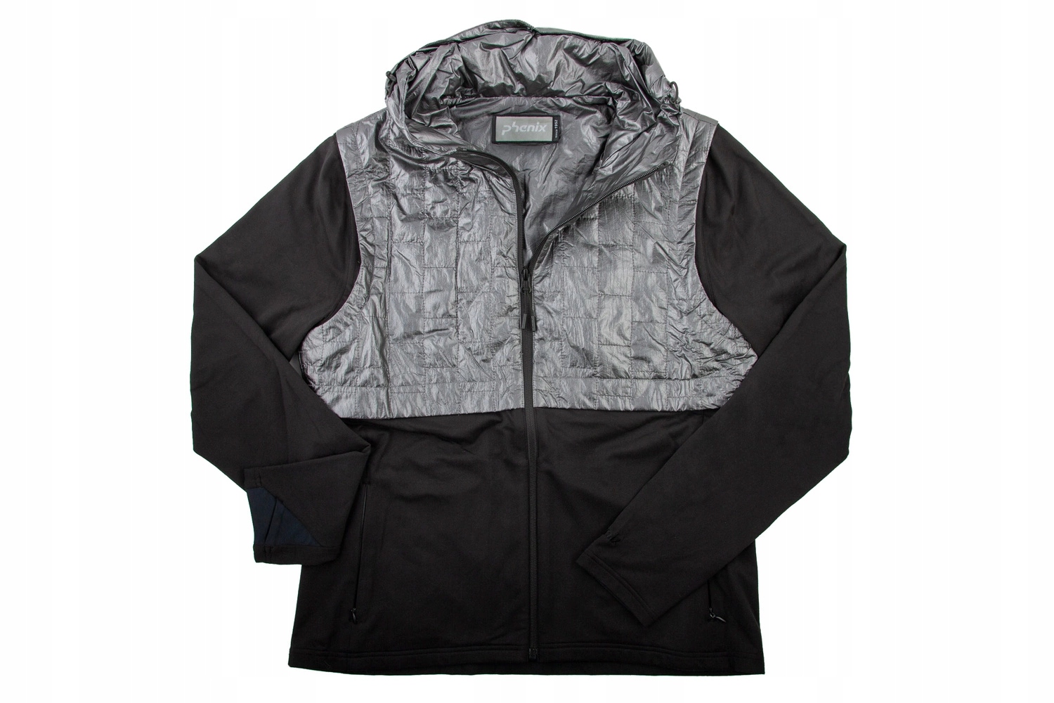Dámská přechodová bunda Phenix s s kapucí, černá, outdoorová, velikost vel.