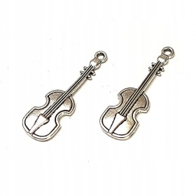 Zawieszka- srebrne skrzypce- 4,2x1,3cm 1szt.