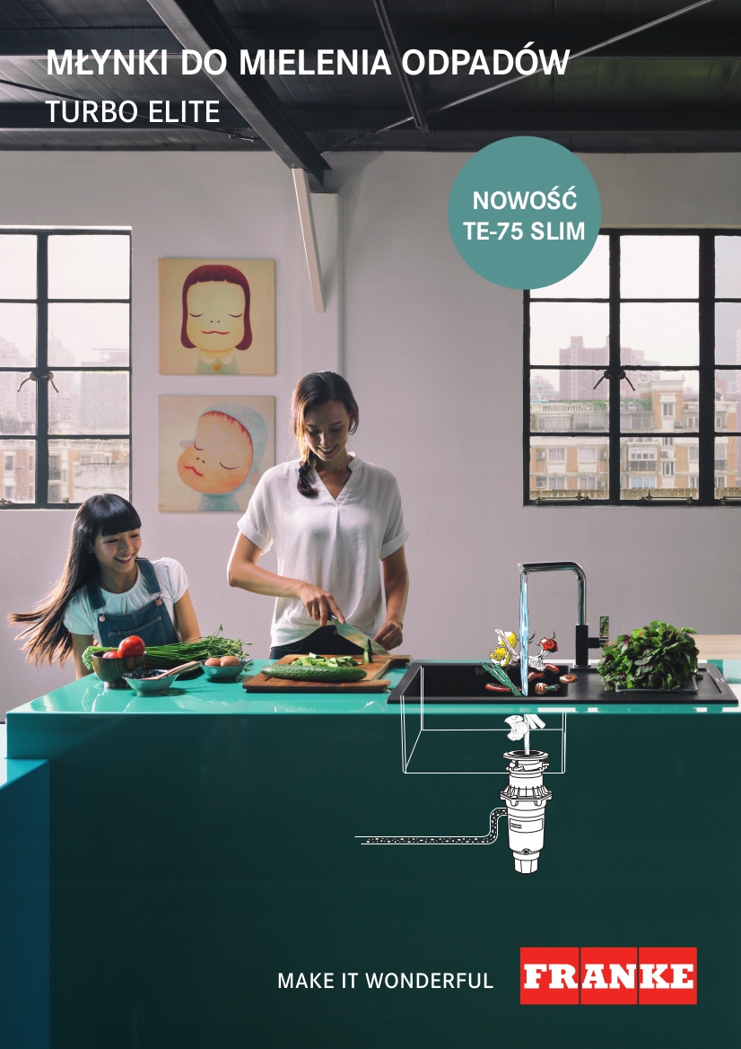 Młynek do odpadów Franke TE-75S wyłącznik INOX! Kod producenta 134.0607.344