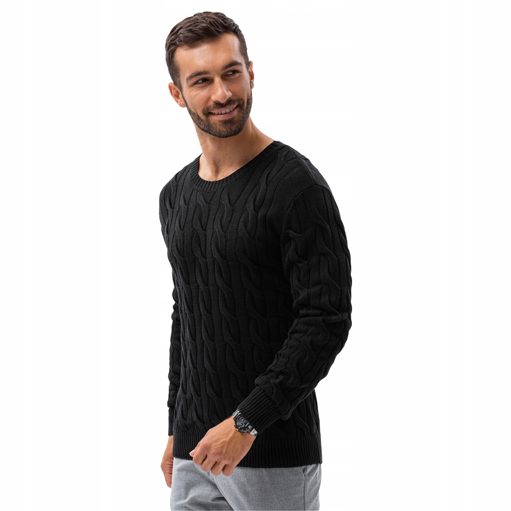 

Sweter męski bawełniany E195 czarny S