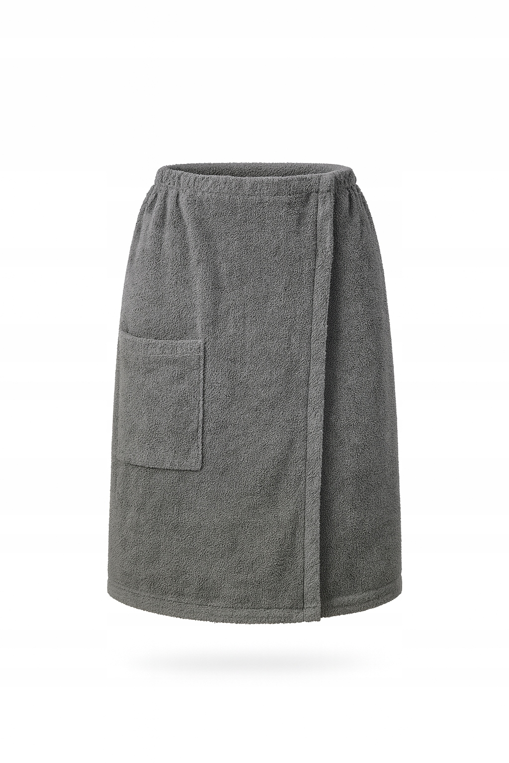 Froté kilt s kapsou VitalHome 80x140 cm na suchý zip do sauny, tmavě šedý