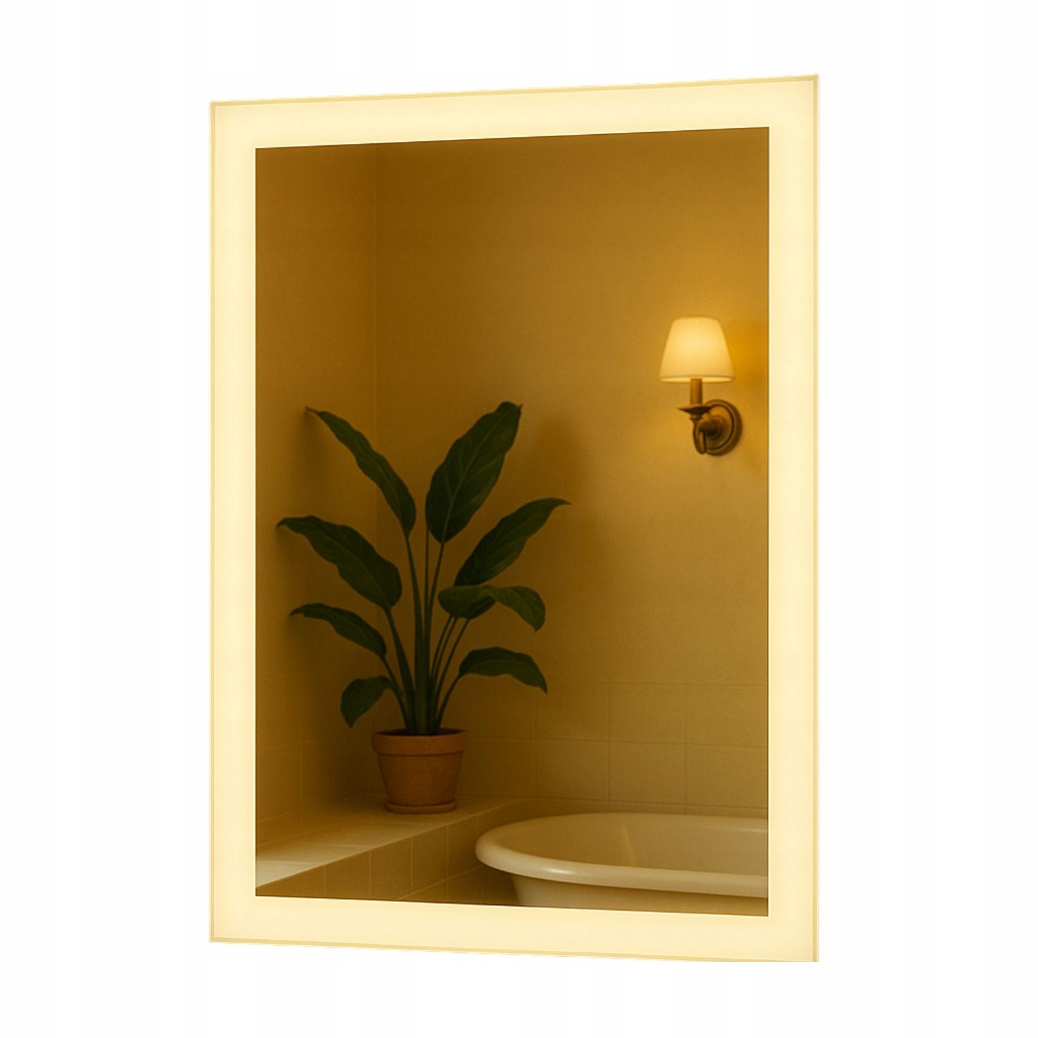 Zrcadlo 90x70 cm s závěsným Led osvětlením Taurus