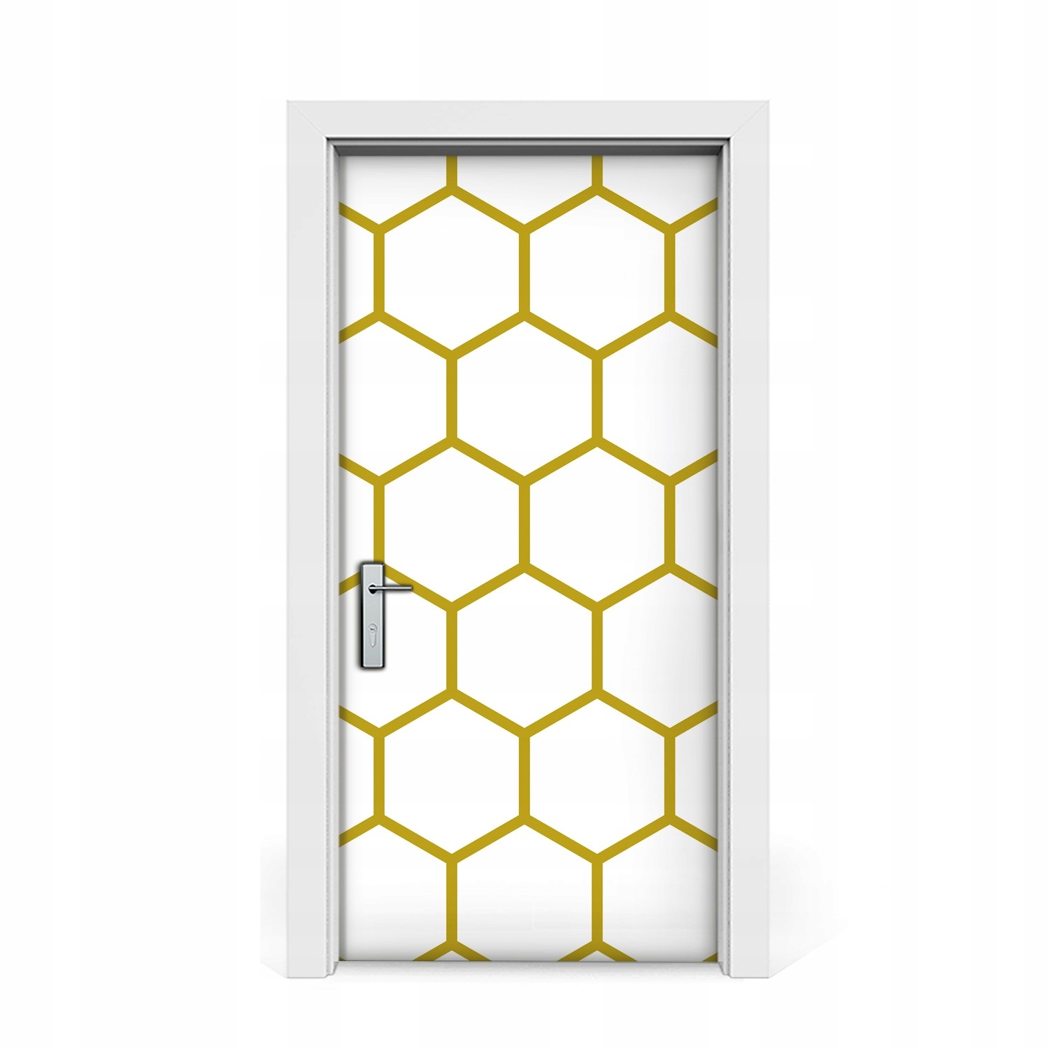 

Naklejka na drzwi Złoty geometryczny mural 95x205