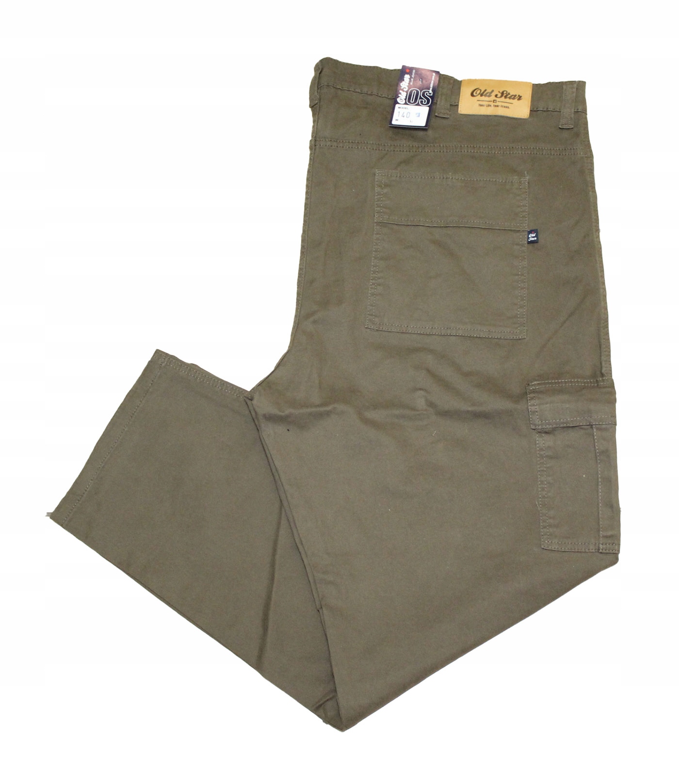 19XL Big Men Velké Kapsáče Oliva Khaki Strečový pás 158 cm