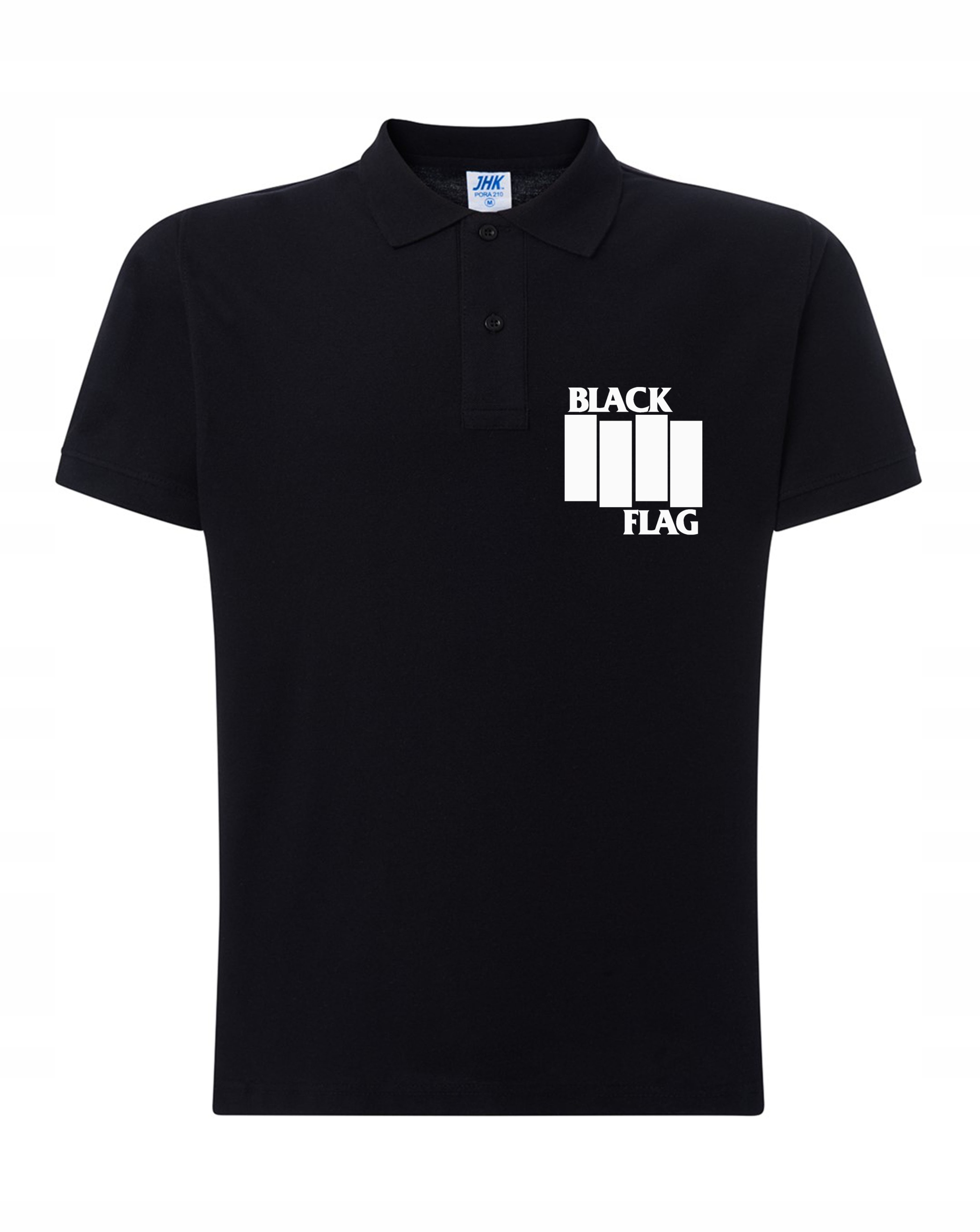 KOSZULKA POLO BLACK FLAG HARDCORE PUNK CZARNA