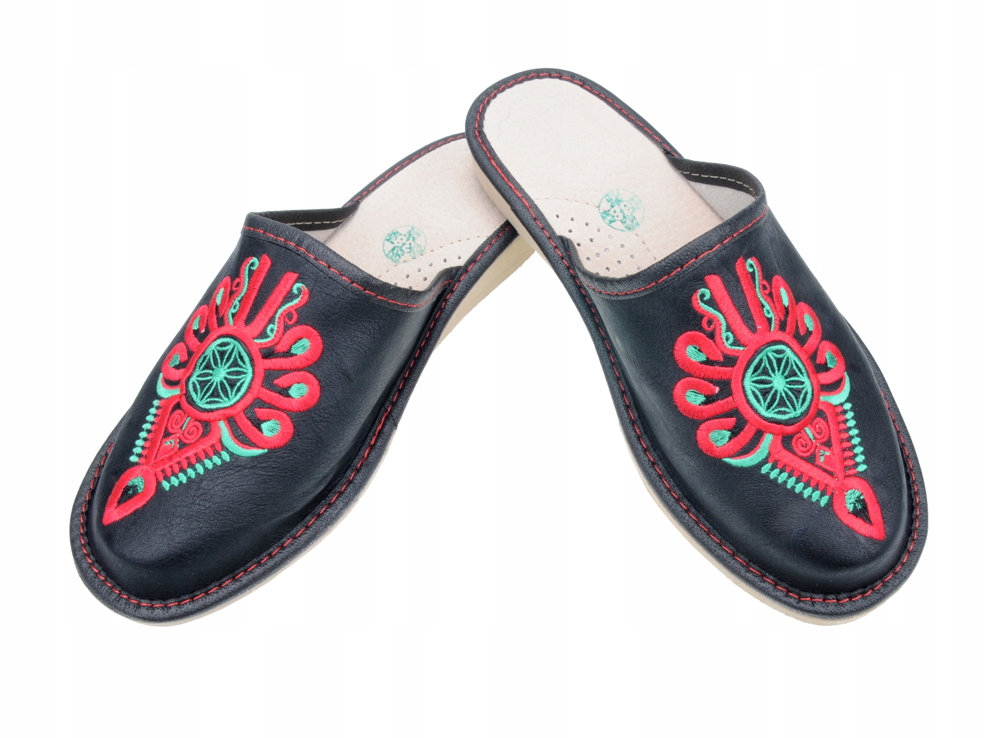 

Parzenica folk damskie skórzane pantofle A9LCP 40