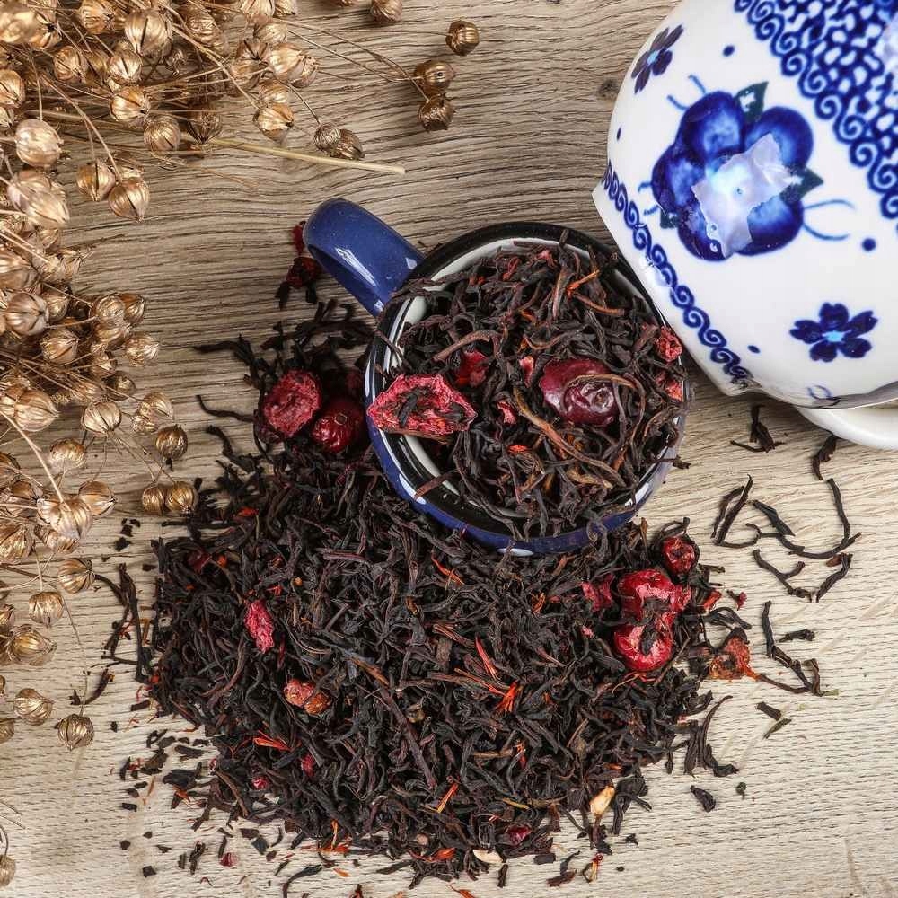 Levně Čaj černý ochucený, červený, ovocný, 500 g