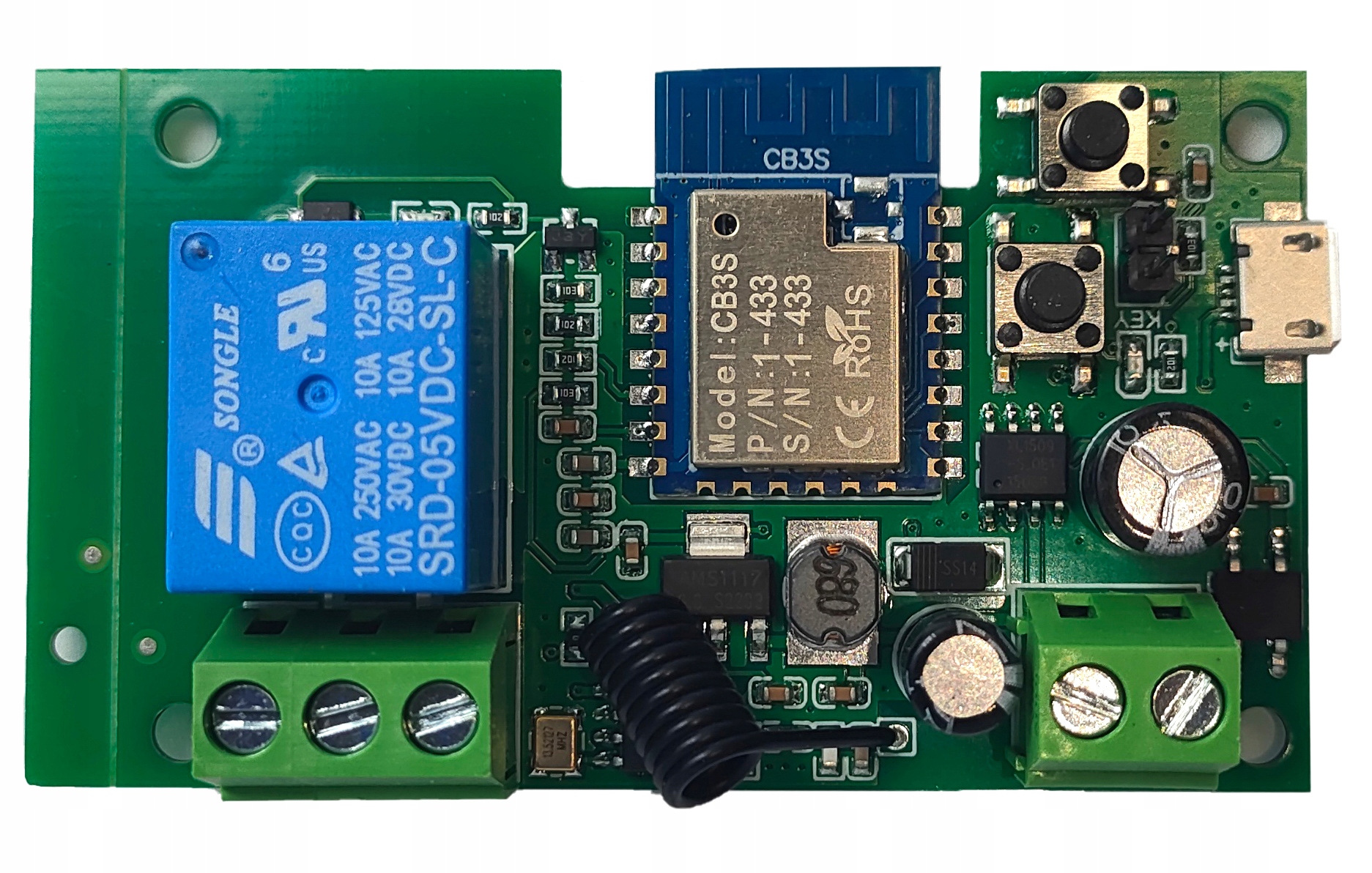 

Tuya DC 5-32V WiFi+RF433 Sterownik Beznapięciowy