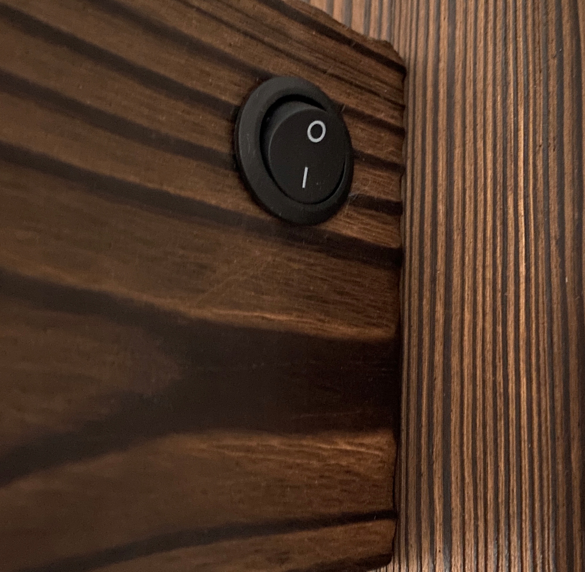 Krótki Kinkiet drewniany lampa z włącznikiem stara Marka inna