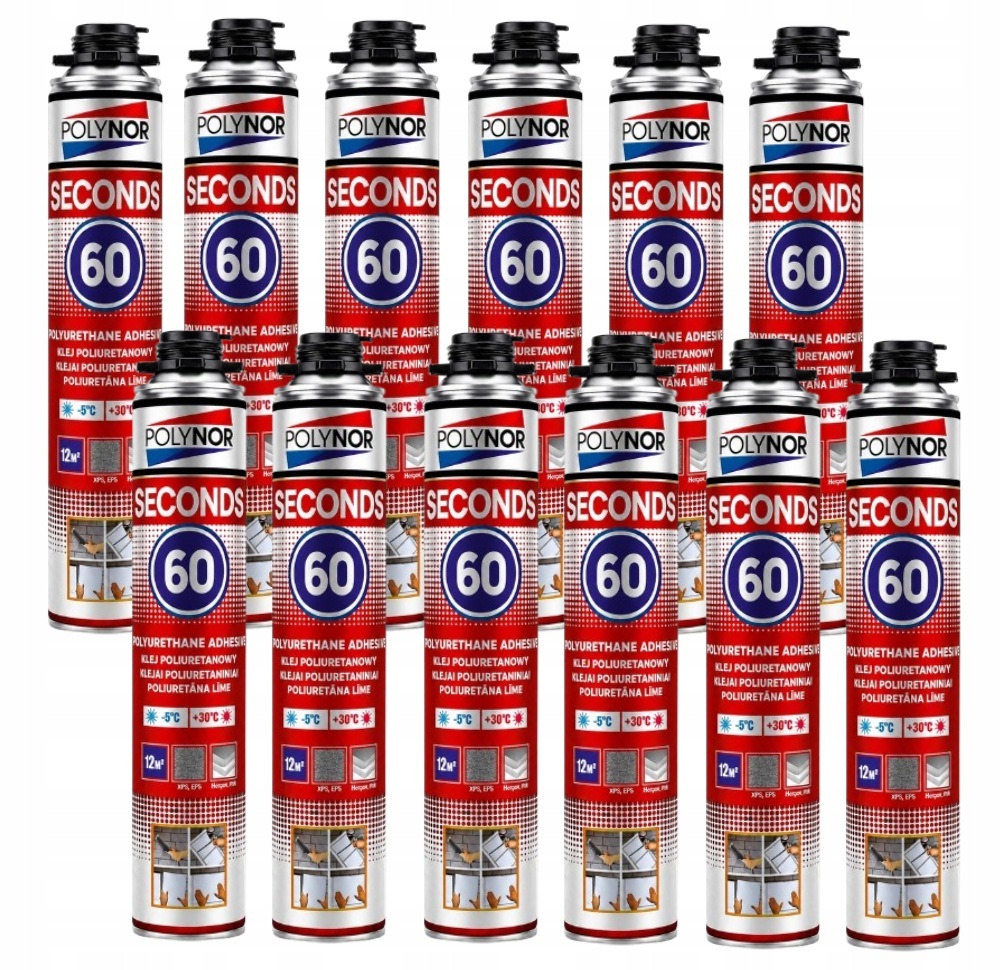 Lepidlo na polystyrén x 12 ks 850 gr Polynor 60 Sekúnd silné, rýchloviazacie