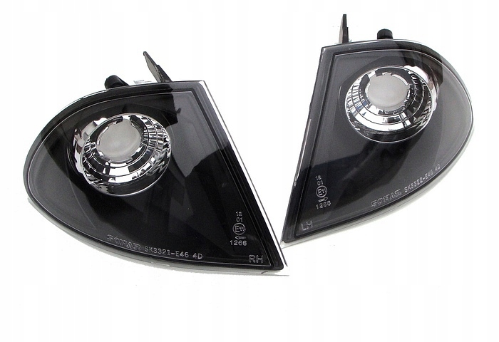 CO_BM06 - Передні мигалки чорний BMW 3 E46 98-01 седан Універсал