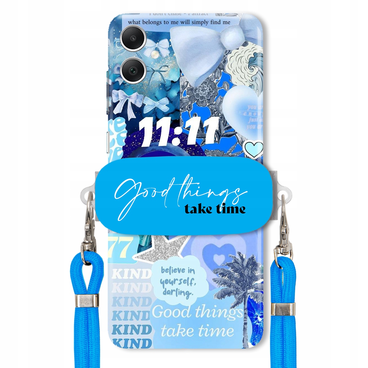 Puzdro pre Samsung A05 Držiak Crossbody vodítko Good Things Take Time Lata