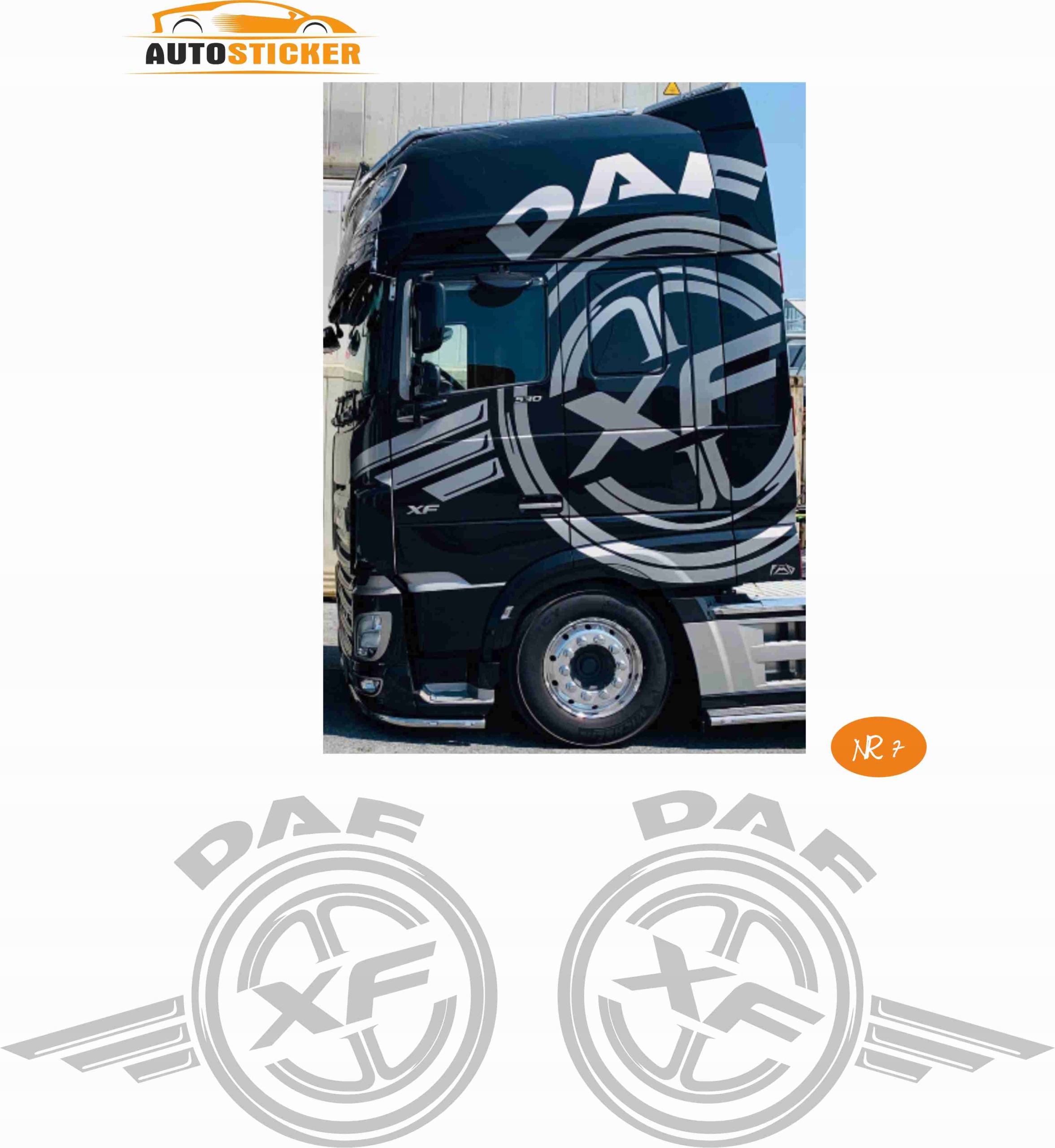 NAKLEJKI NAKLEJKA DAF TRUCK NA KABINĘ TIR wlepy