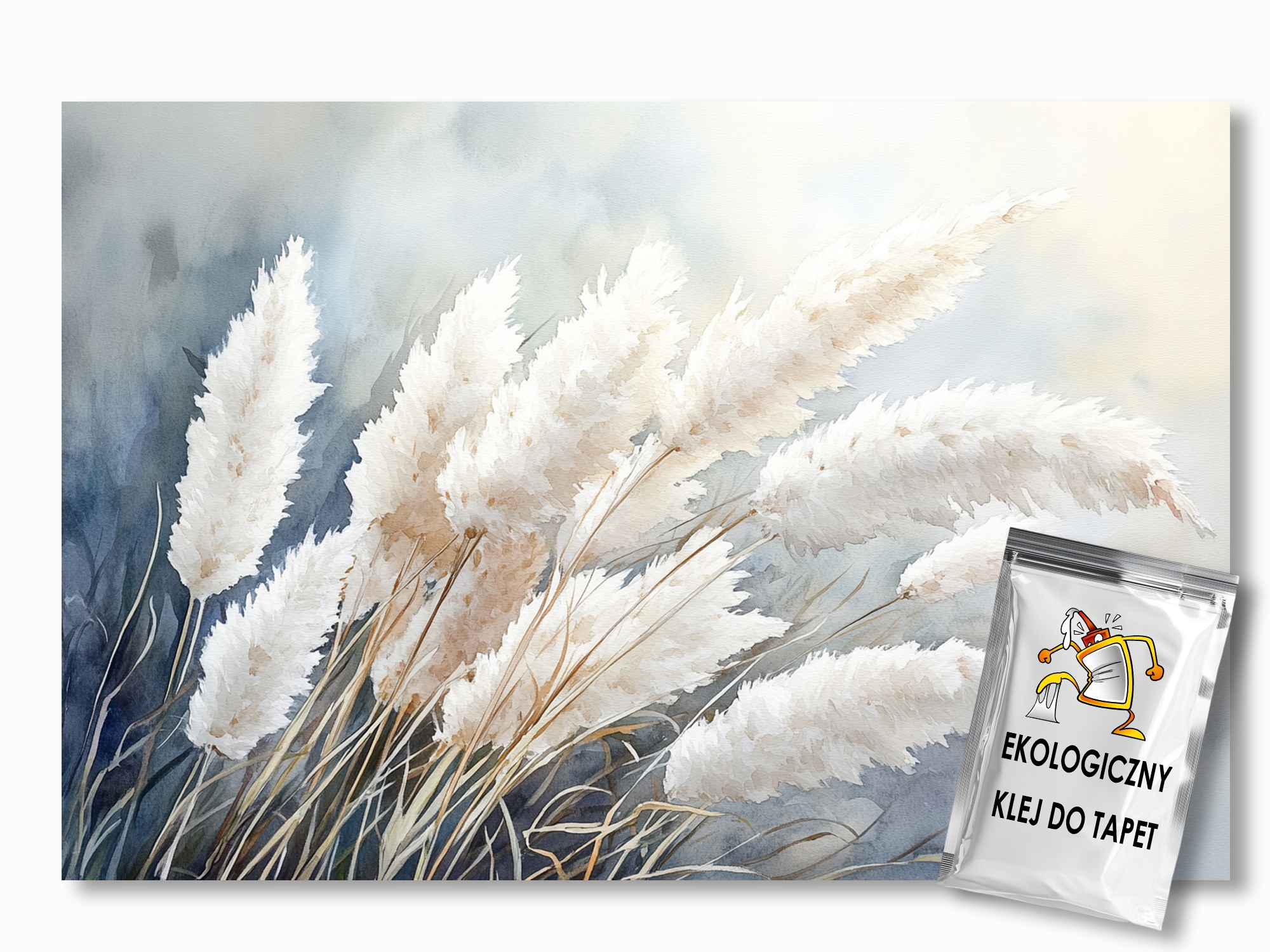 Fototapeta Flizelina Akvarel Tráva Ozdobná Pampasová Puchová 250x175 155g