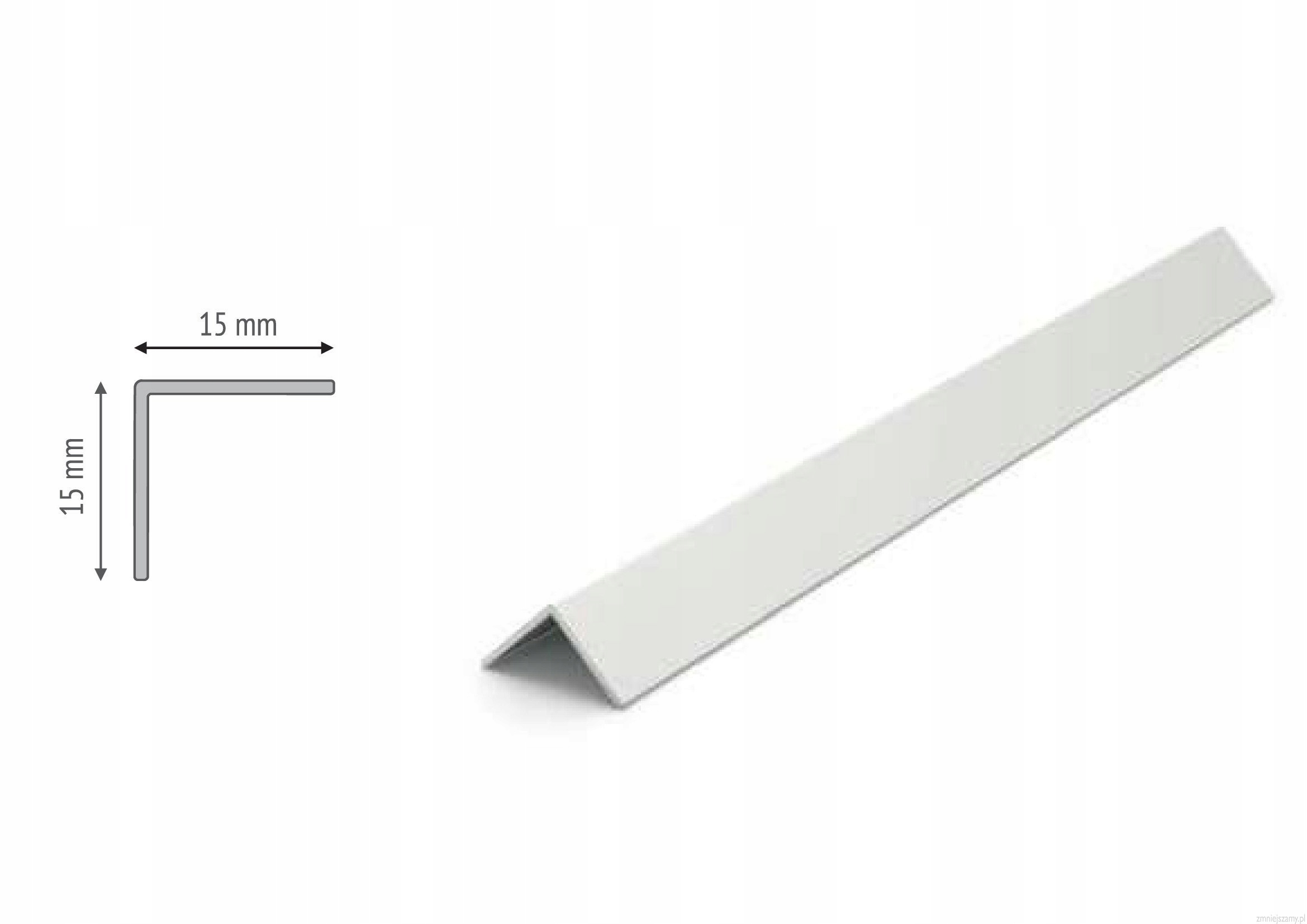 

Kątownik Biały Pcv 15X15x1,2/ 1M