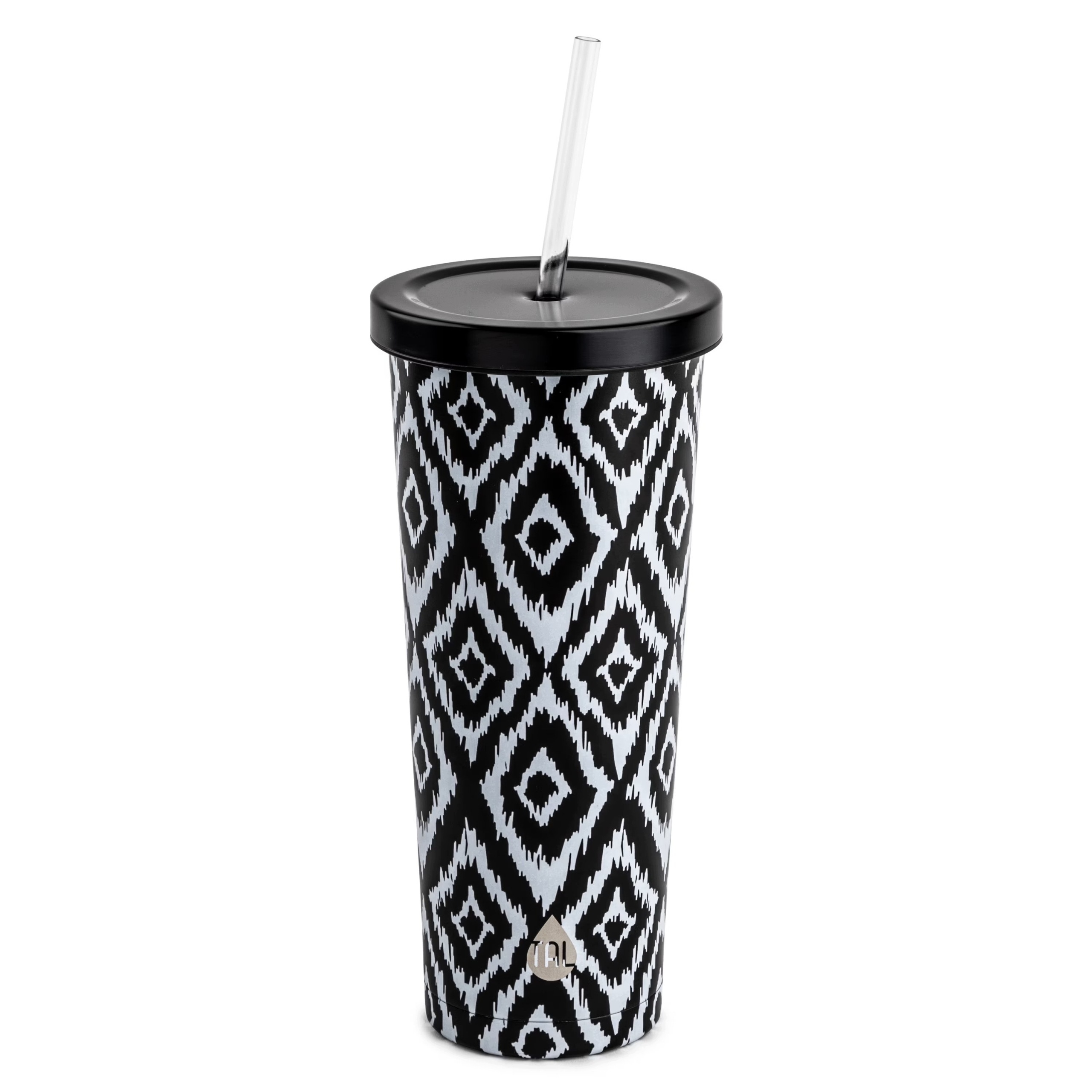 Kubek termiczny Tal Stainless Steel Coolie Tumbler 24oz 709 ml Black White