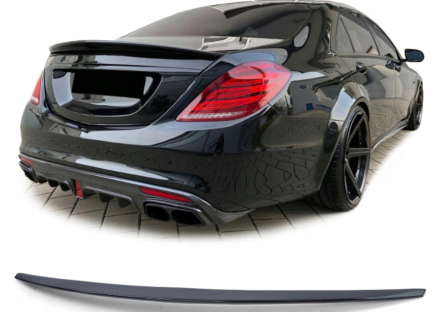 MM-MB212561ET - Спойлер Елерон спойлер Mercedes W222 чорний глянець