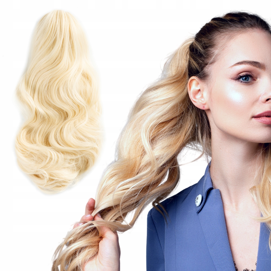 

Kucyk klamra 50 CM Kręcony jasny blond #613/88