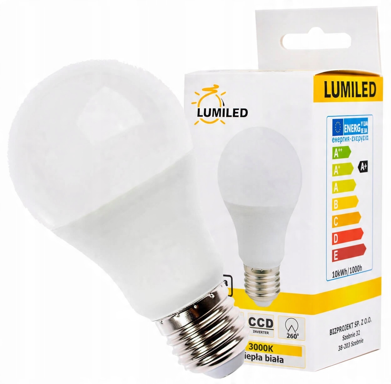 

Żarówka Led E27 10W = 95W 1055lm Lumiled 3000K CCD