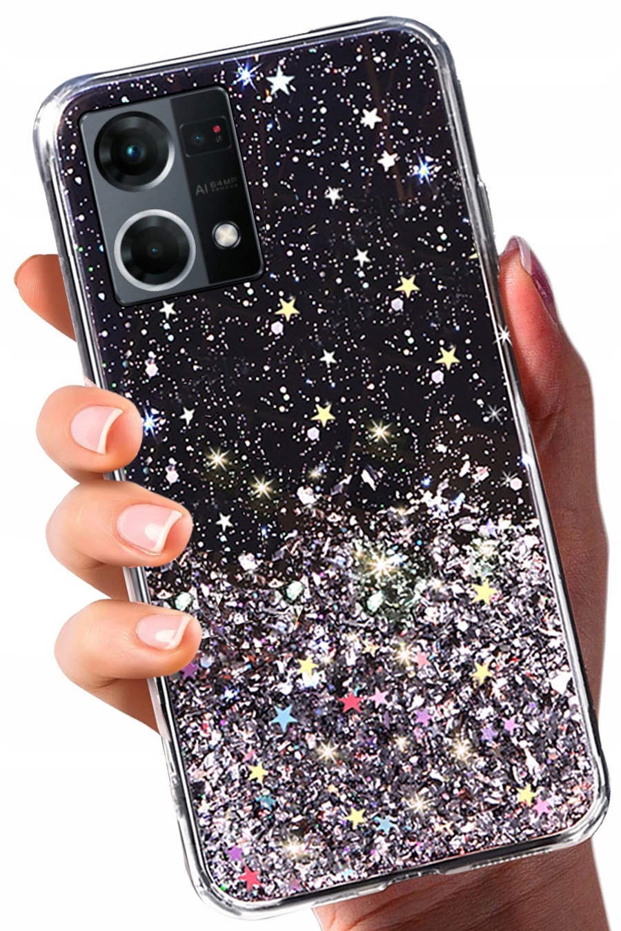 

Etui do Oppo Reno 7 4G Glitter Case Brokat Szkło