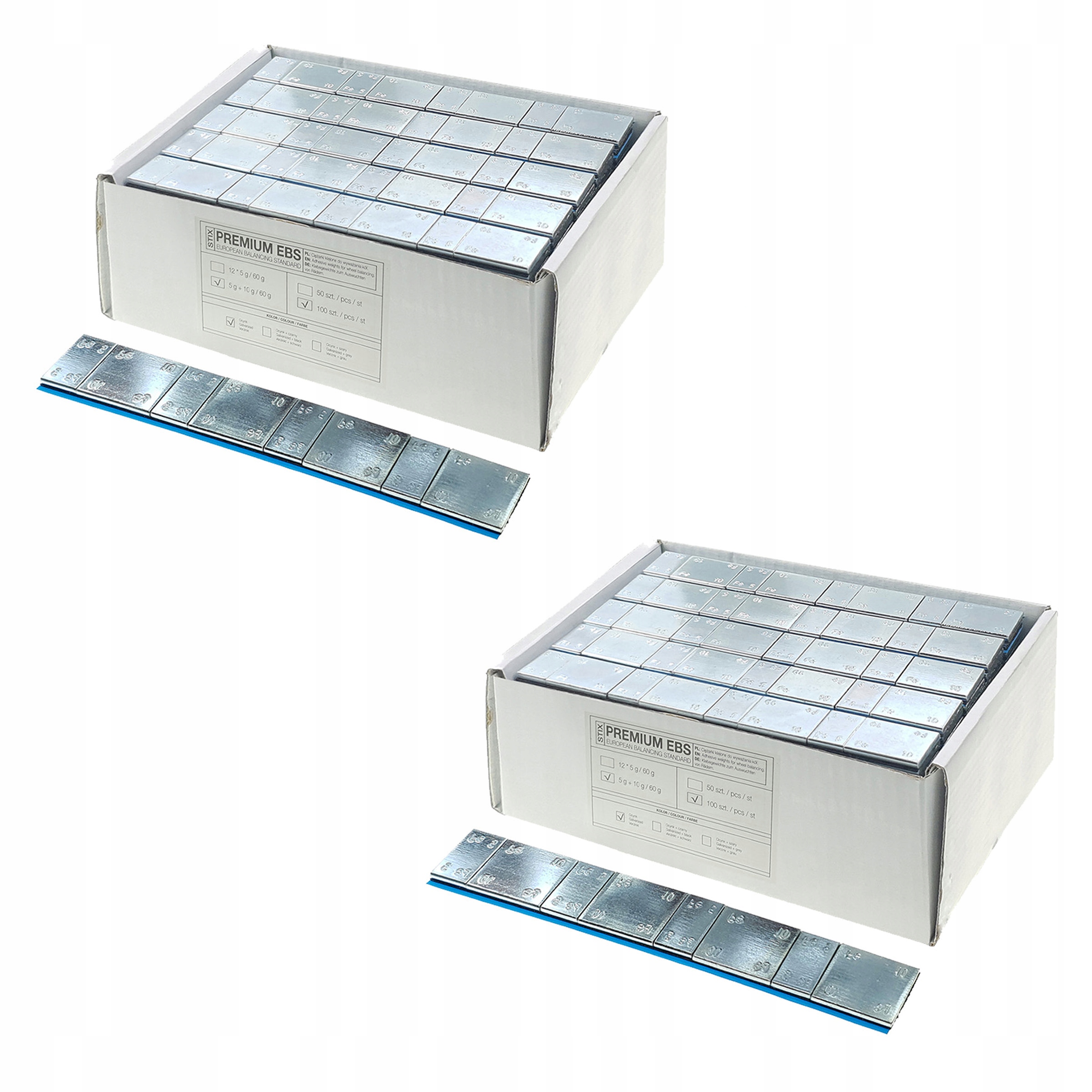 Ciezarki Klejone Ocynk do ALU 5 10 Plaskie 200szt