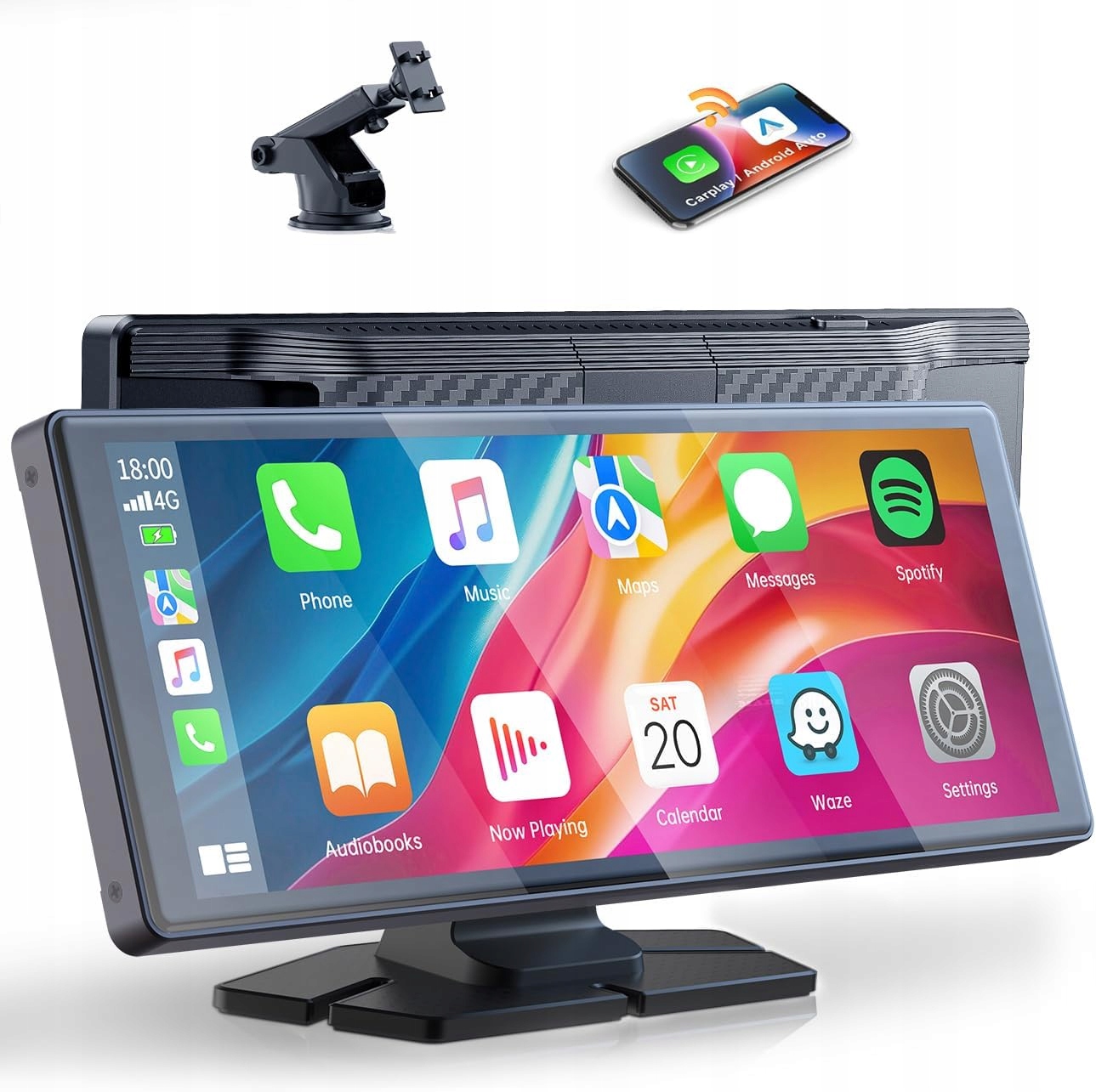 Radioodtwarzacz samochodowy Volam 9,26" ekran CarPlay przenośne Gps Fm