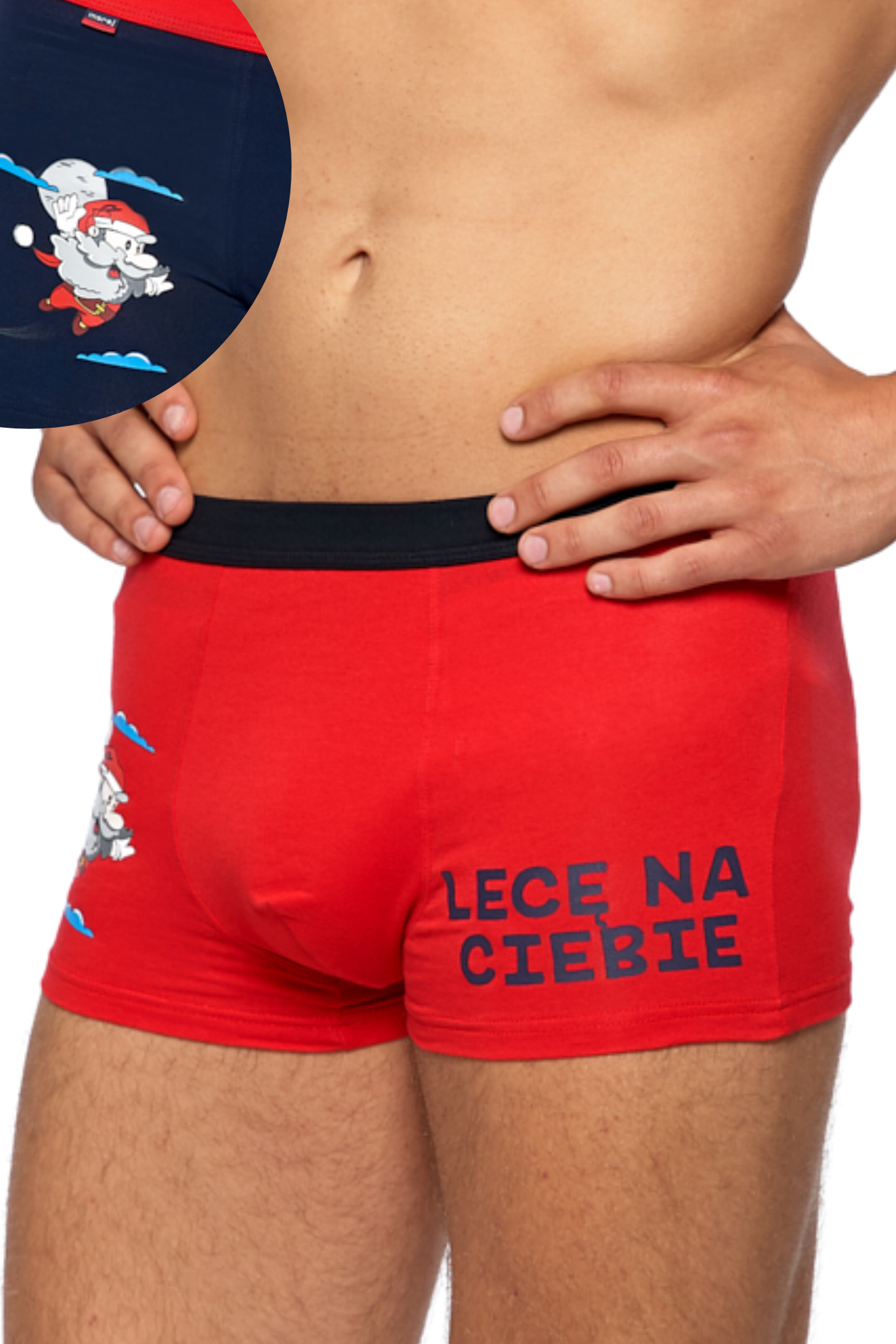

Śmieszne bokserki lecę na Ciebie, prezent, L