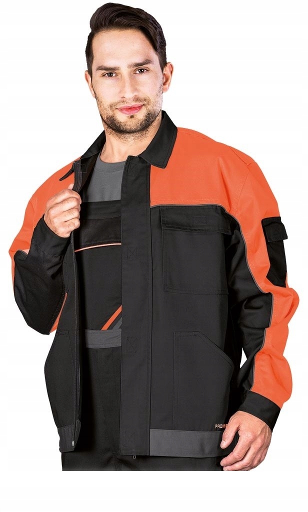 Mikina Reis Pro-j 3XL Černo-oranžovo-šedá