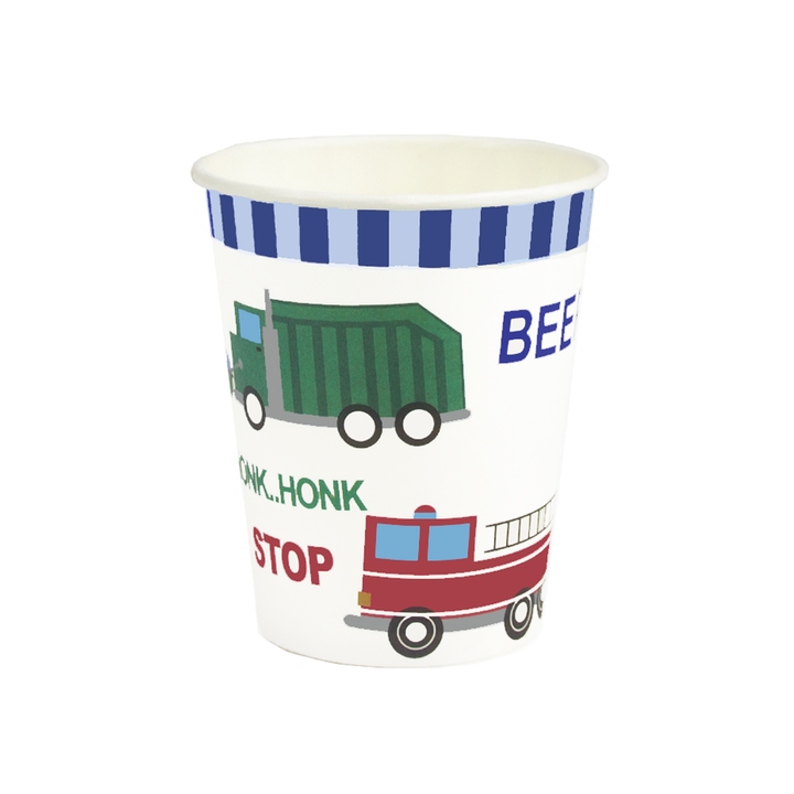 KUBECZKI papier AUTA samochody URODZINY policja