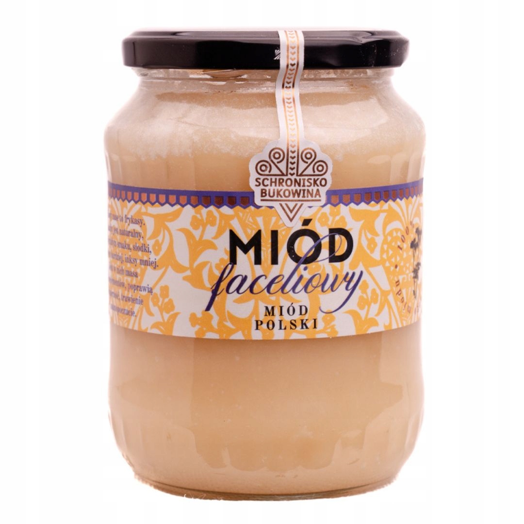 Levně Faceliový med přírodní 710 ml/1 kg, Polský výrobek – Schronisko Bukowina