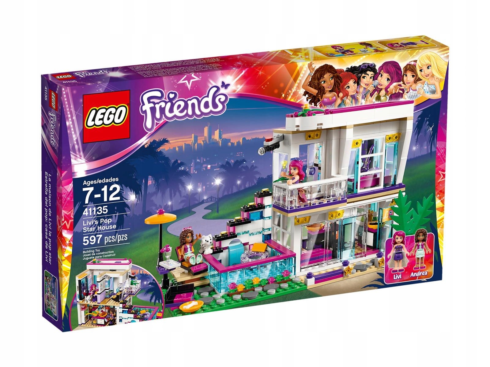 Lego Friends 41135 Dům popové hvězdy Livi Nové