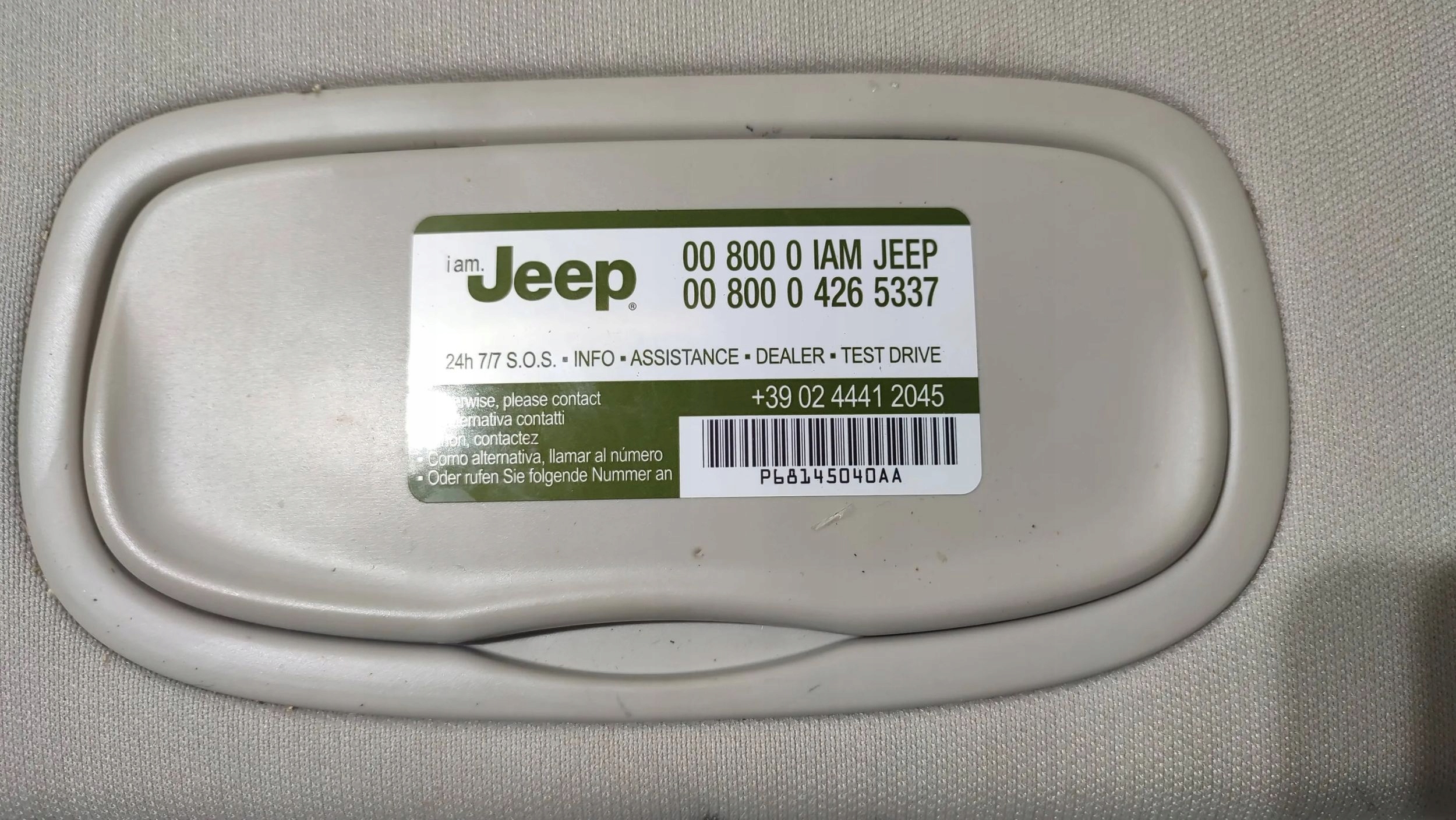 Jeep Cherokee 2015 front side right cover przeciwsloneczna