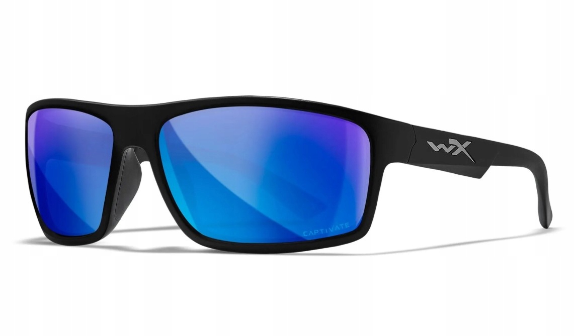 WileyX Okulary Peak Captivate Pol Blue Mirror Grey Matte Black Frame