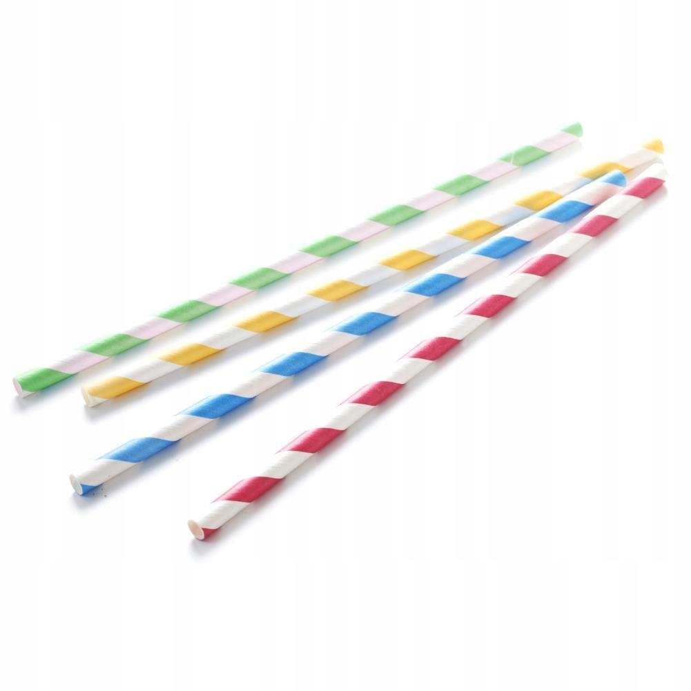 

Słomki, rurki papierowe mix kolorów 100 sztuk