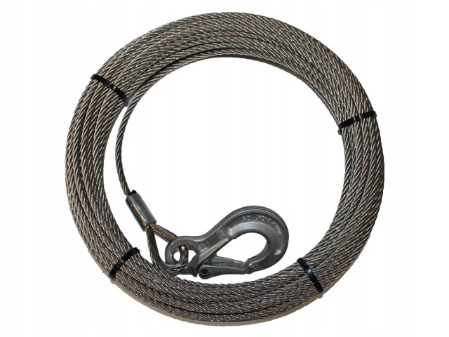 Nerezové lano s nerezovým hákem – 3 mm x 35 m